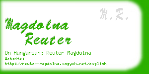 magdolna reuter business card